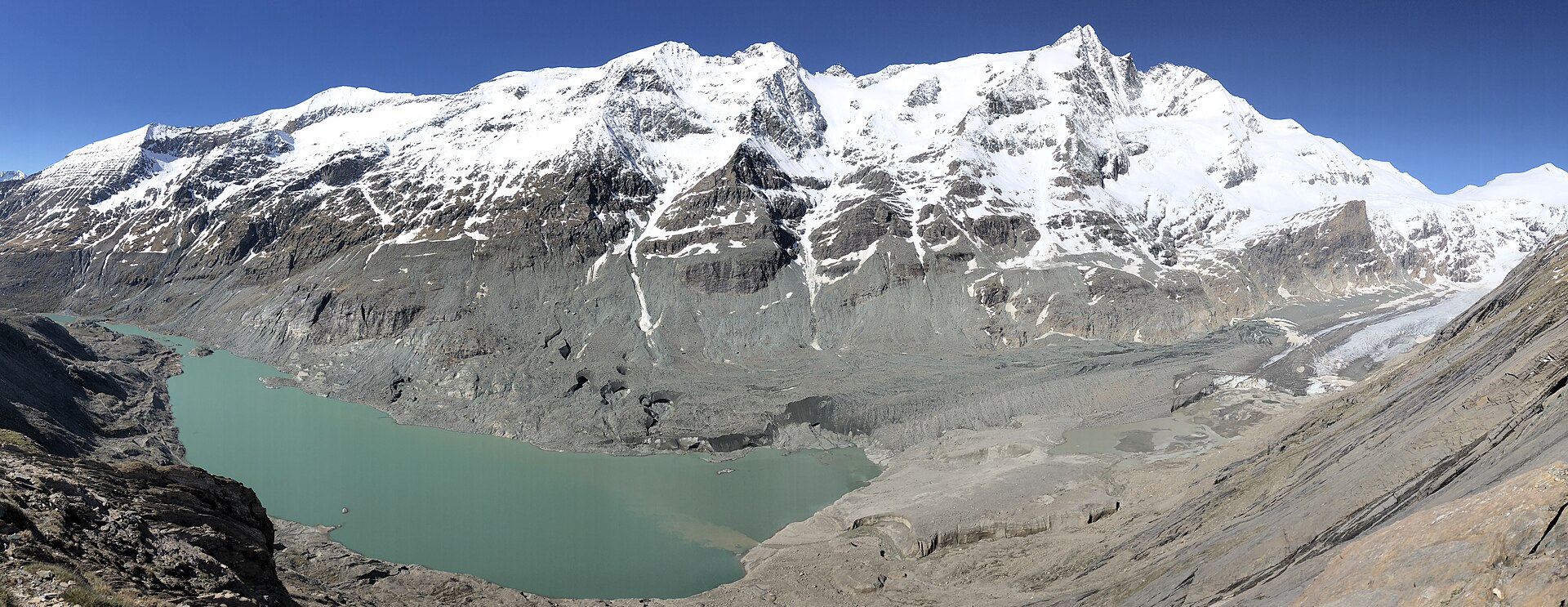 El Grossglockner con el glaciar Pasterze a sus pies.